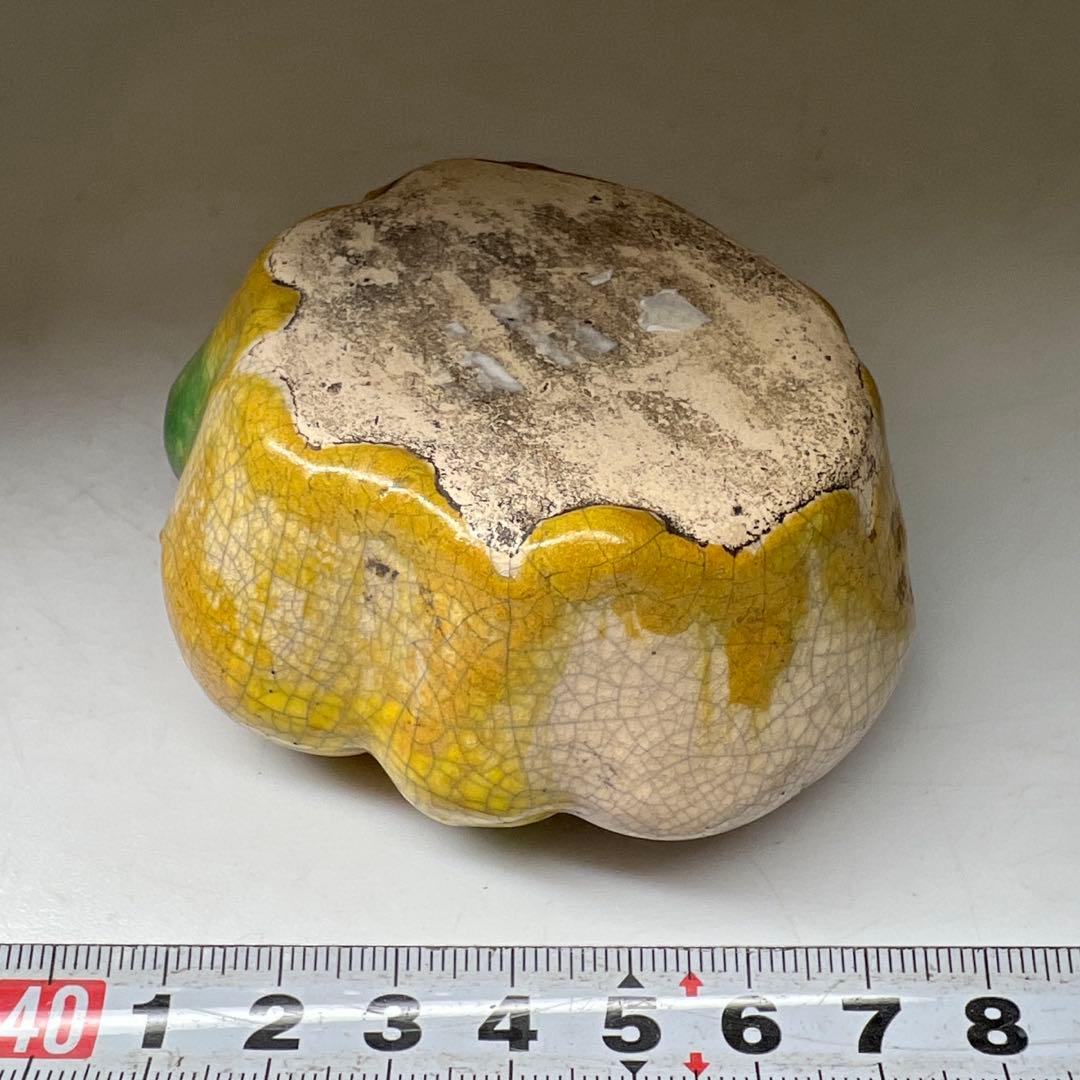 古代　中国　出来良　唐三彩水滴　幅約8㎝　東Y7-0522⭐︎2F