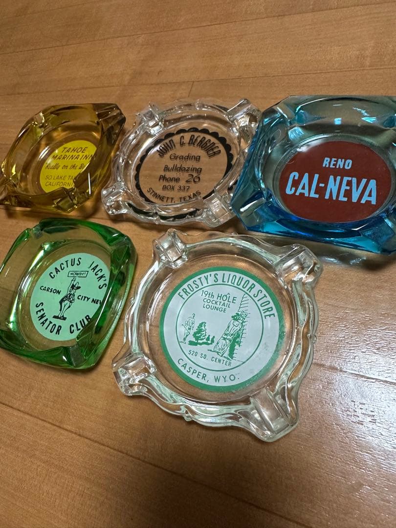 海外購入 ビンテージ アドバタイジング アシュトレイ 灰皿 5個セット