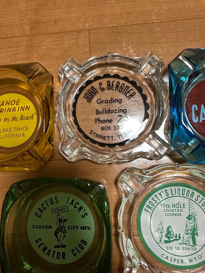 海外購入 ビンテージ アドバタイジング アシュトレイ 灰皿 5個セット