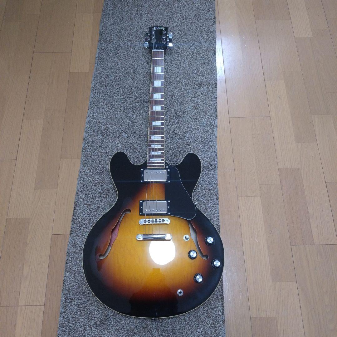Burny セミアコギター SRSA-65 ES-335タイプ