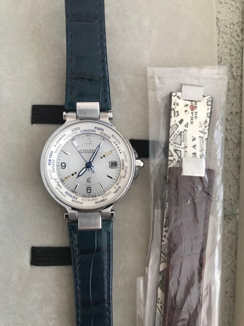 CITIZEN H240-T018220 腕時計 エコドライブ 純正レザーANA