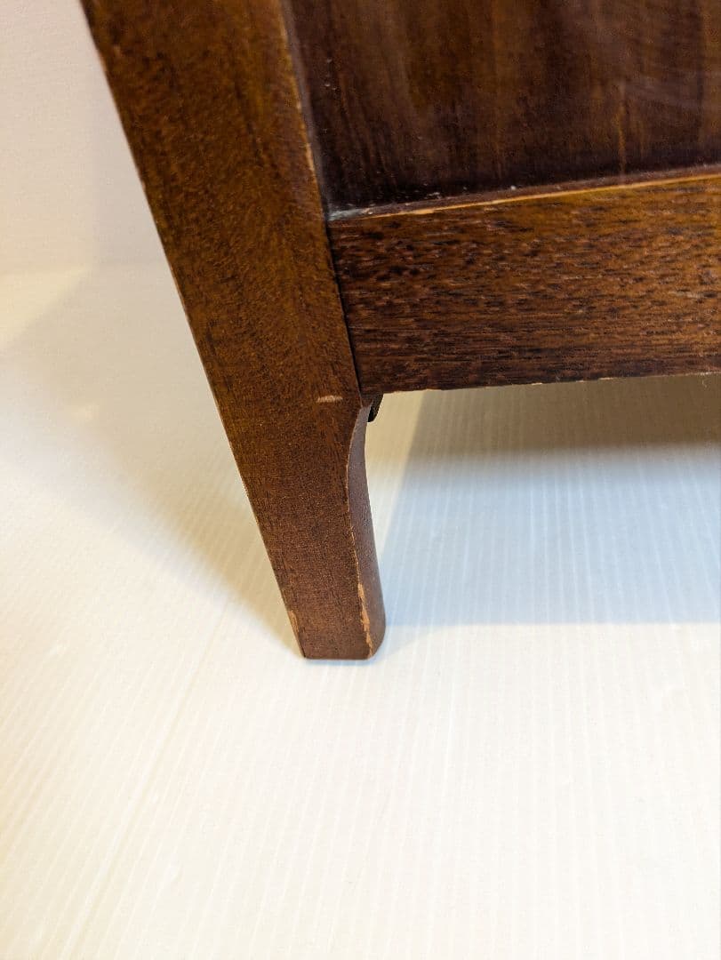 コイズミ キャビネット 電話台 置物台 棚 ガラス扉 格子 レトロ