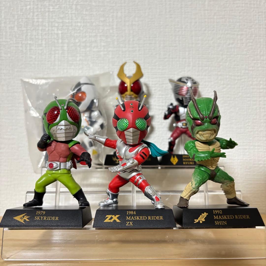 仮面ライダー　50thデフォルメクスフィギュア◎スカイライダー　ZX等　計5体
