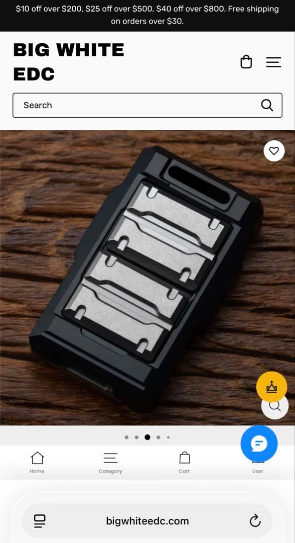 BIG WHITE EDC フィジェット RAMPART