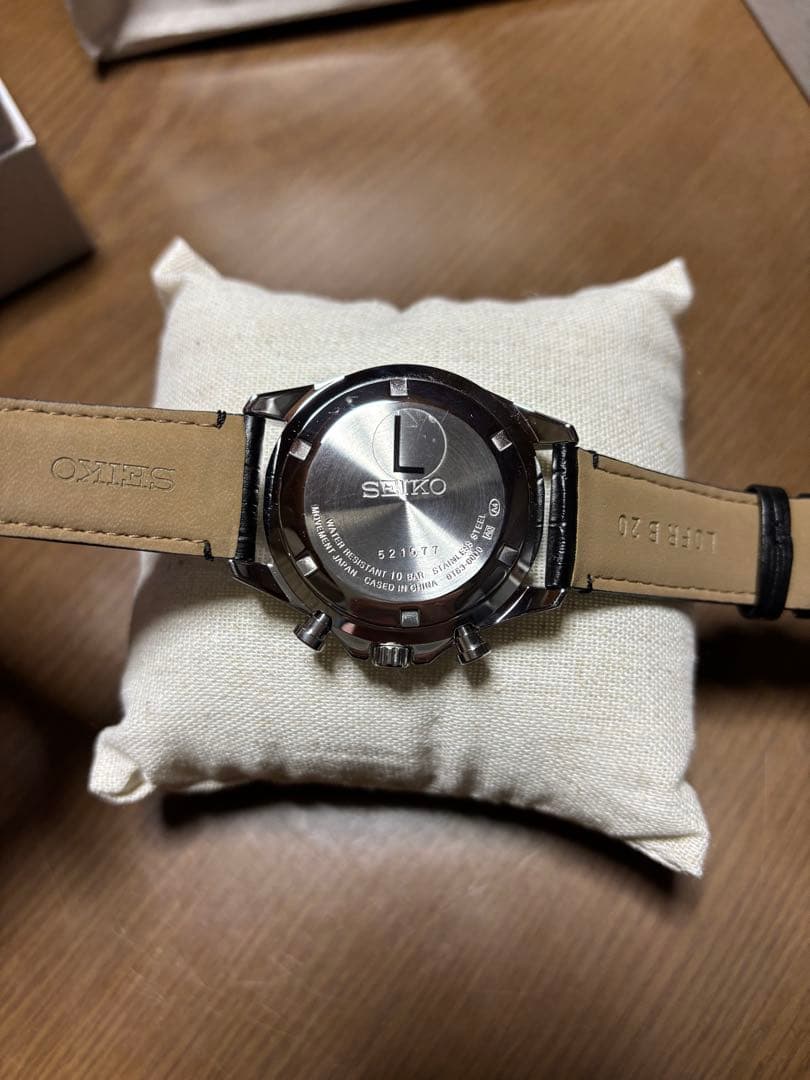 I*n様 SEIKO 8T63-00D0 セイコー クロノグラフ 腕時計 レザー