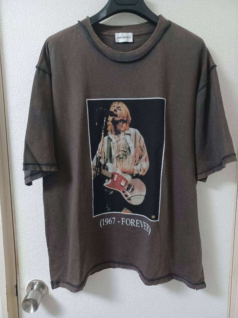 ニルヴァーナ　カートコバーン　アスクユアセルフ　ダメージ加工　Tシャツ