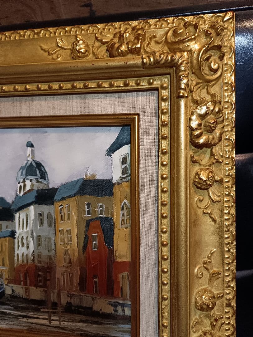 黒沢久 　ベニス　ベネチア　油彩 　サイン　イタリア　ゴールド　水の都　華芳