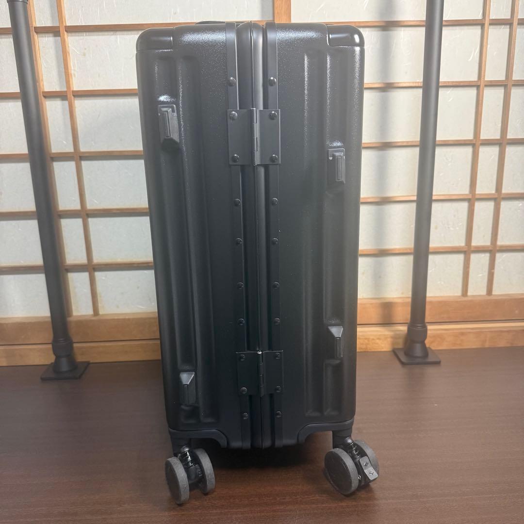 スーツケース Sサイズ 機内持込 40L フロントオープン USB付 ブラック