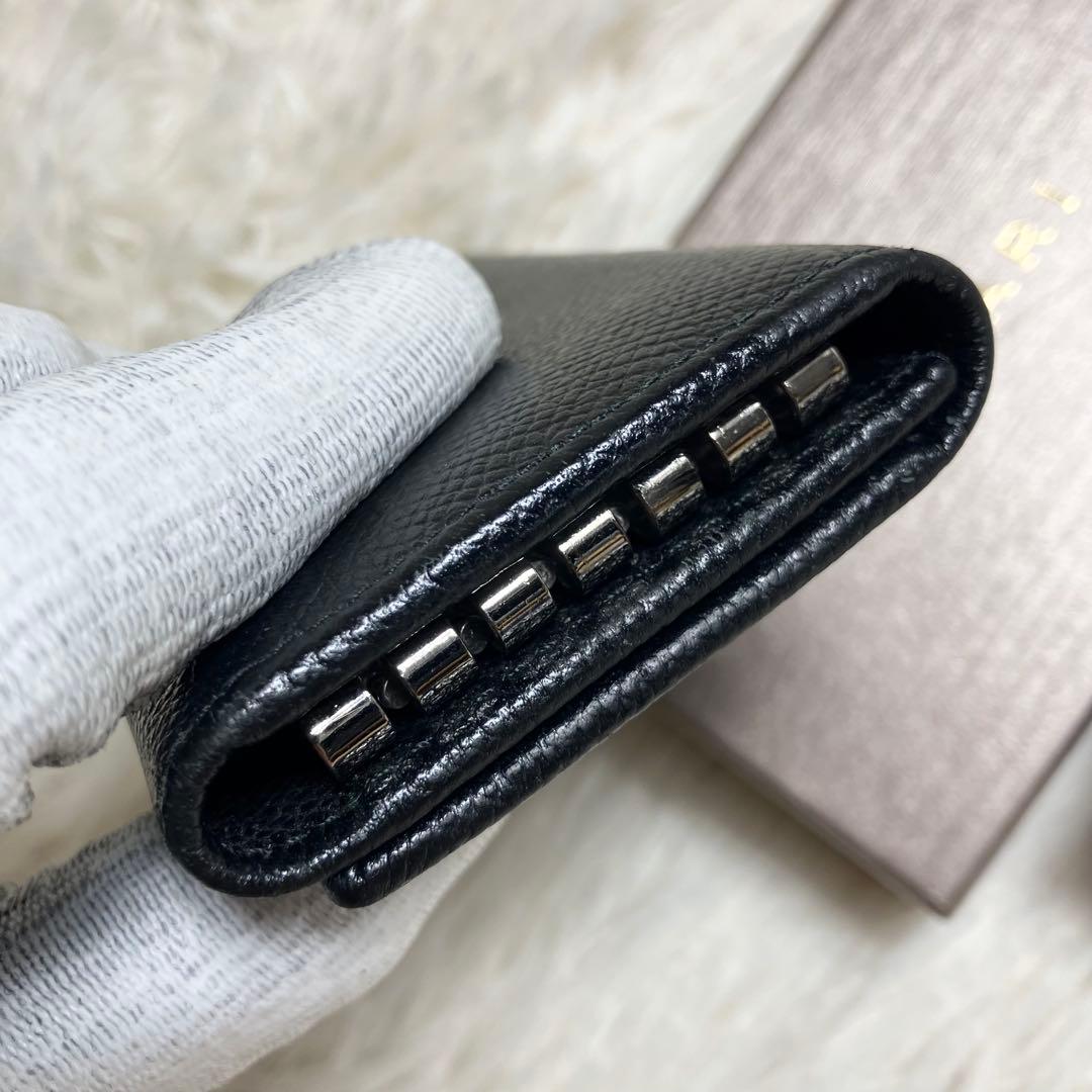 【美品】ブルガリ 6連キーケース ビーゼロワン レザーブラック FRID搭載