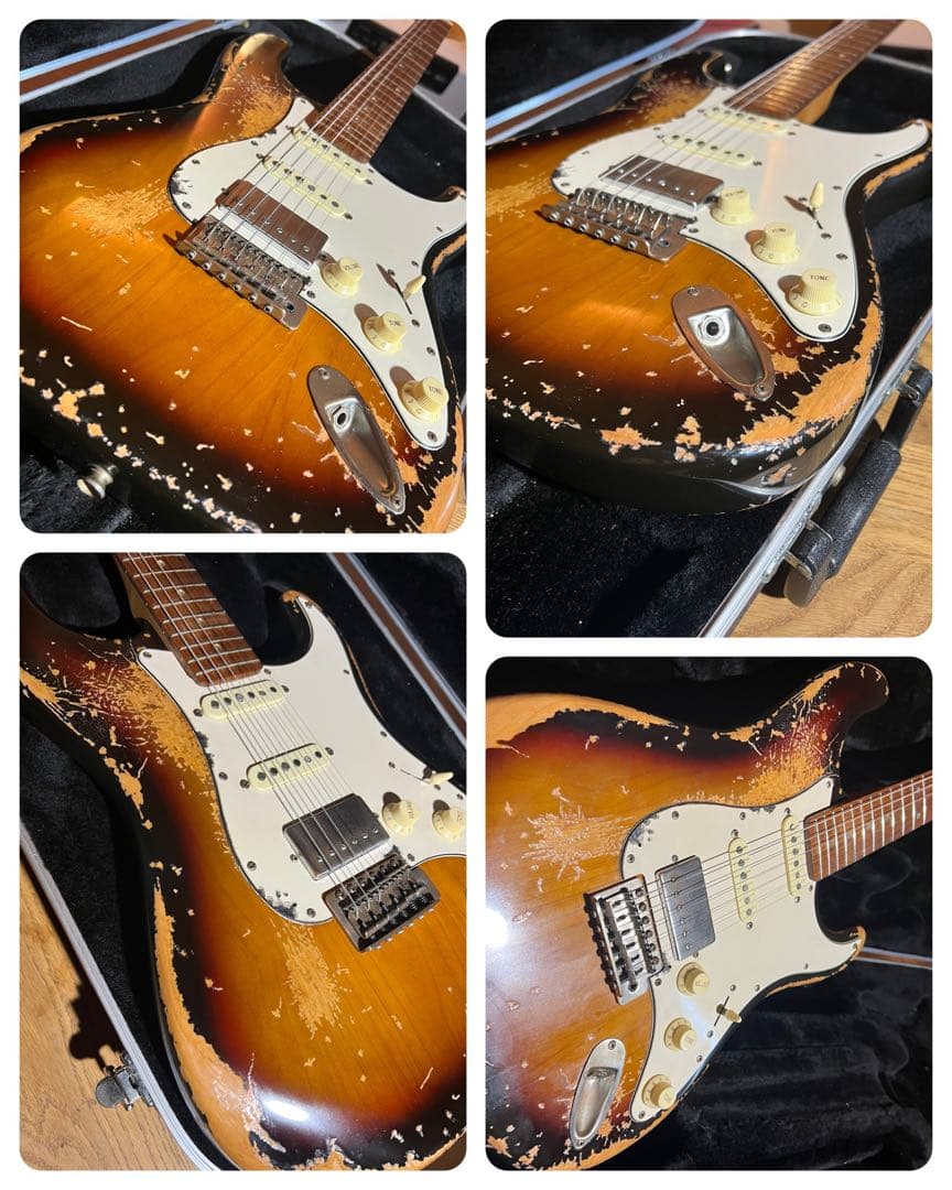 ハードレリック 60sストラトキャスター タイプ アルダーボディサンバースト