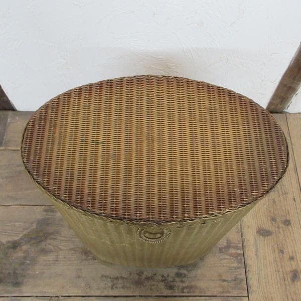 イギリス アンティーク 家具 ランドリーバスケット ボックス 英国 6038e