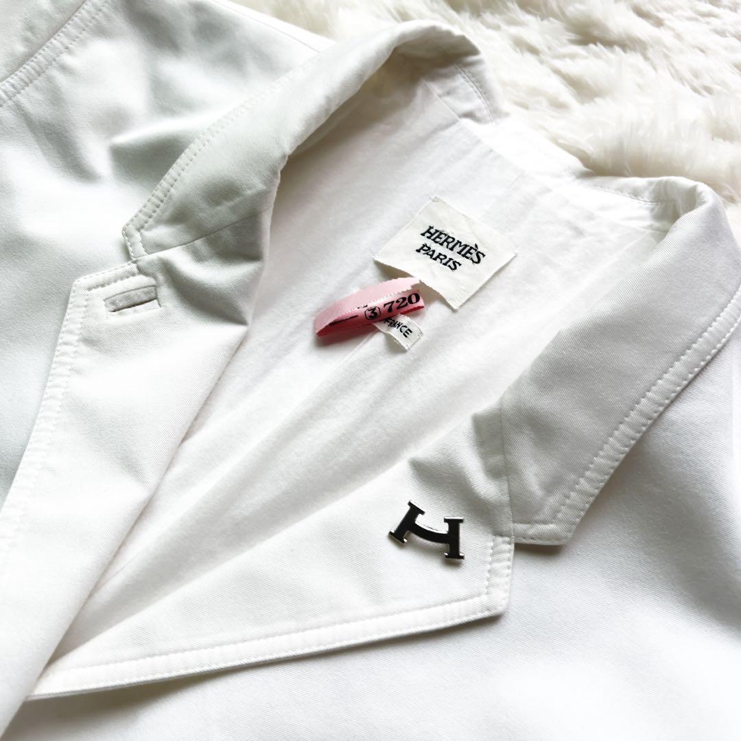 美品　HERMES エルメス　希少　Hスマイル　ブローチ　シルバー