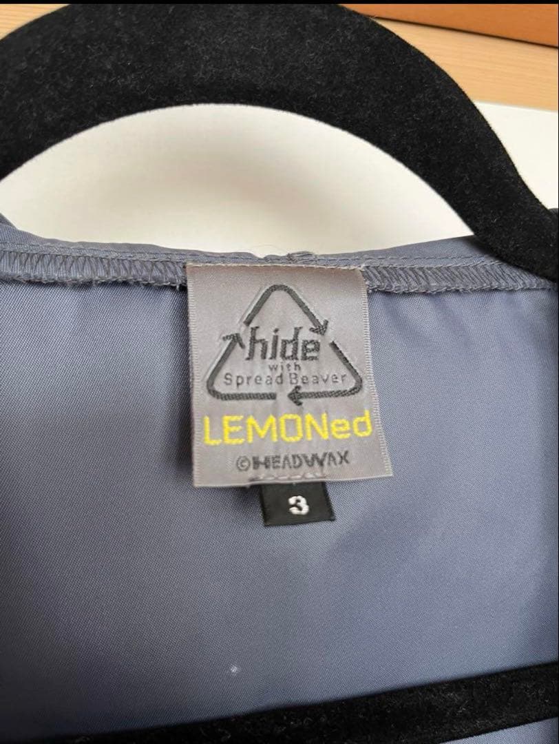 hideラインパーカー ブラック、イエロー　hide刺繍 正規品