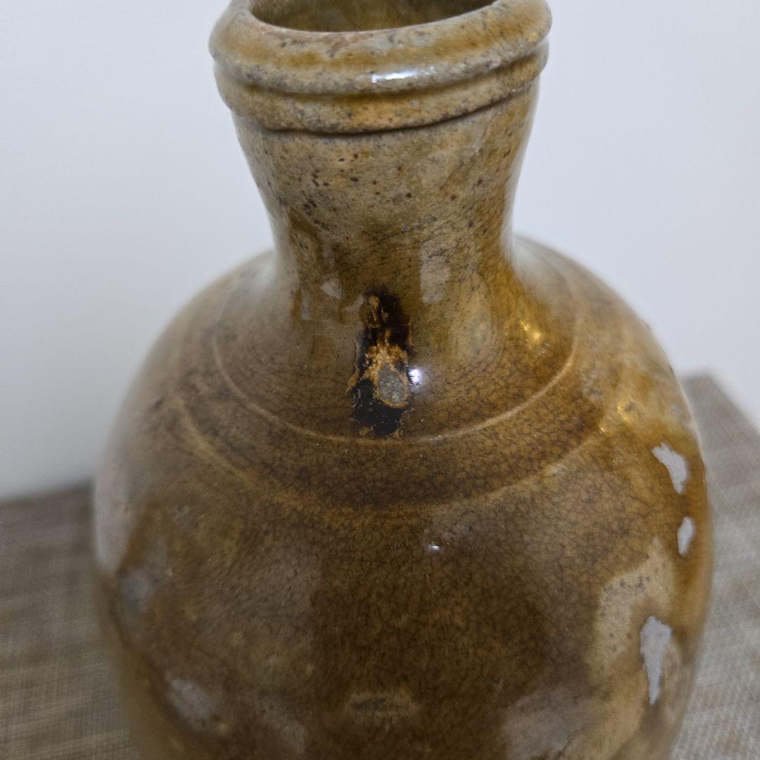 徳利または花瓶　瀬戸焼　黄瀬戸　アンティーク