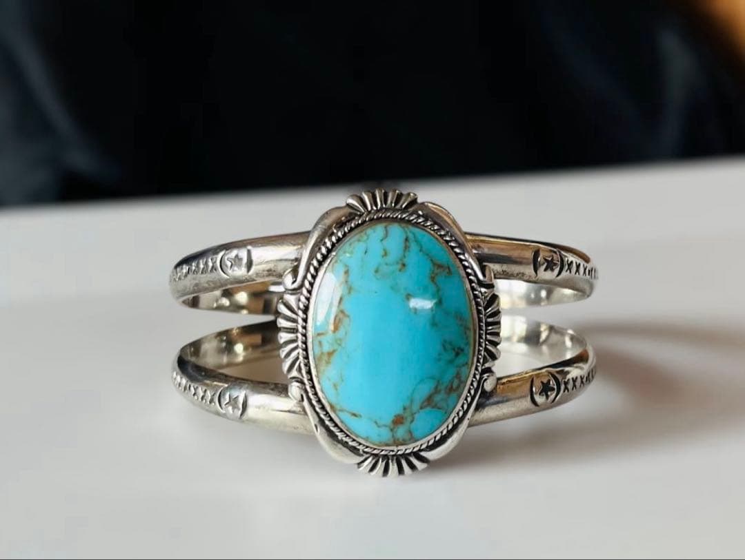 VINTAGE ビンテージ ターコイズ バングル　ブレスレット シルバー925