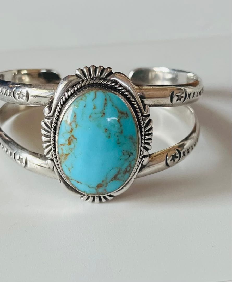 VINTAGE ビンテージ ターコイズ バングル　ブレスレット シルバー925