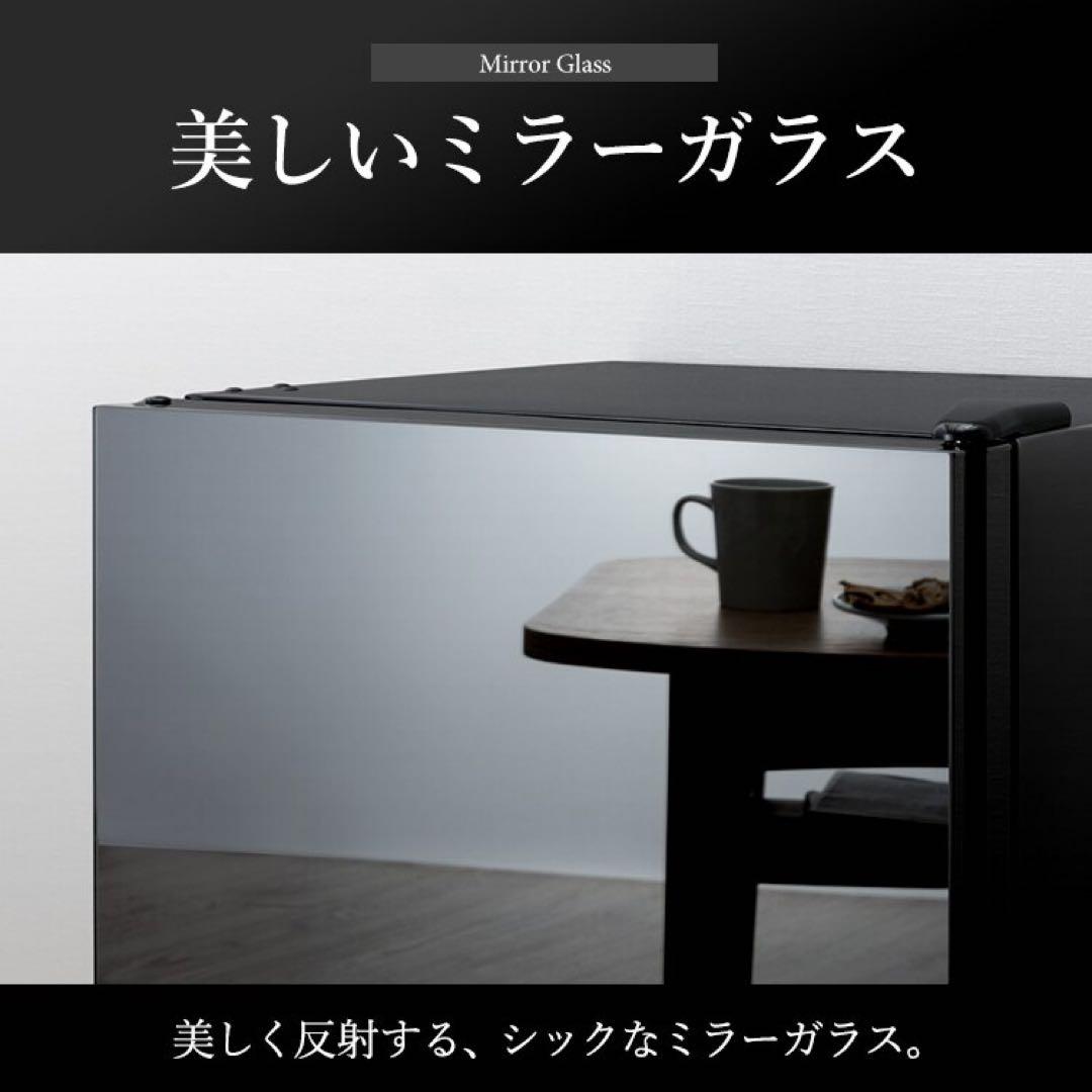 未使用品 アイリスプラザ 鏡面 冷蔵庫 ミニ ブラック 42L 黒