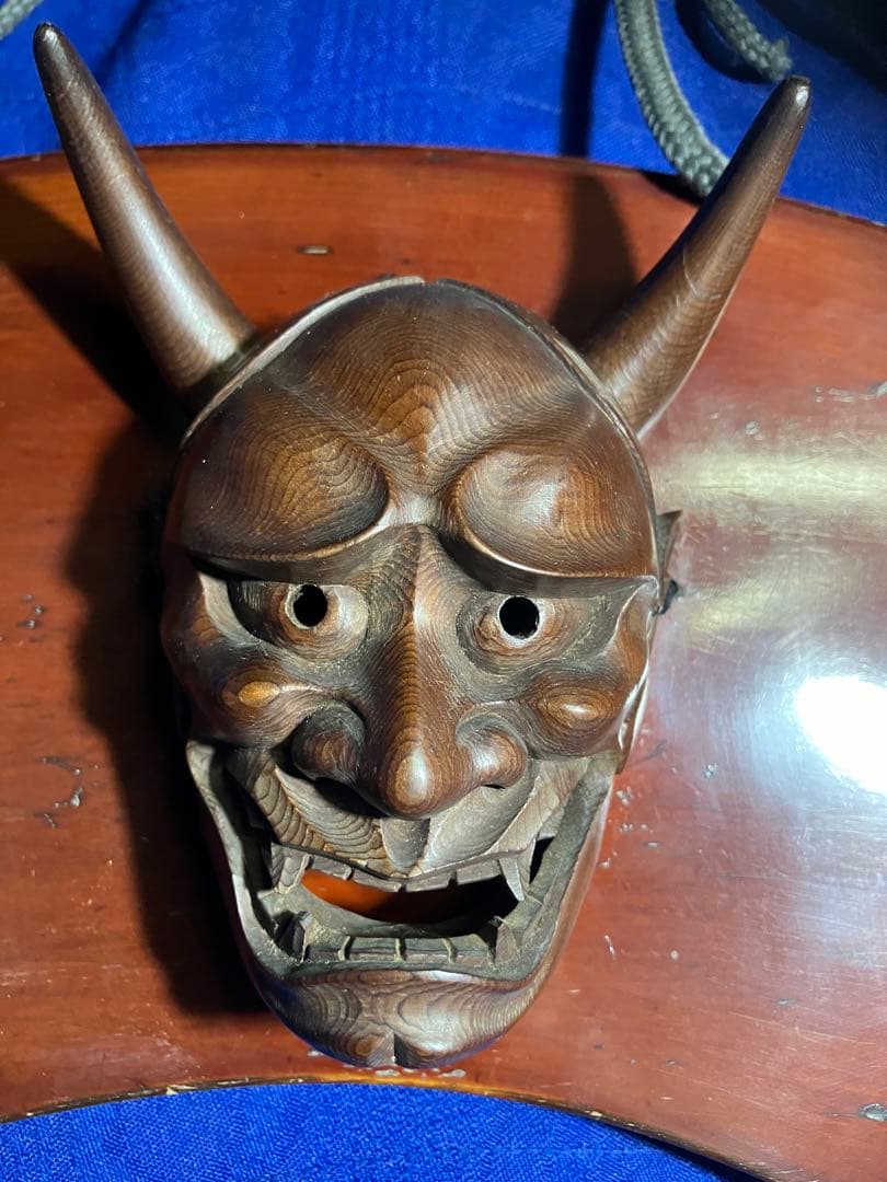 般若　木製 能面 鬼の顔　般若の壁掛け