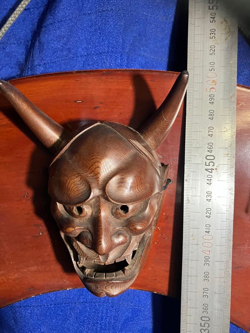 般若　木製 能面 鬼の顔　般若の壁掛け