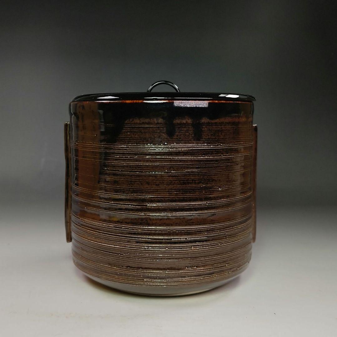 イ606 水指『桶谷定一作』『高取手　水指　共箱』茶道具