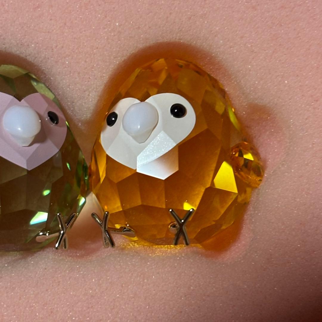 新品スワロフスキーフィギュリン Birds ラブバード フィギュアフィギュリン