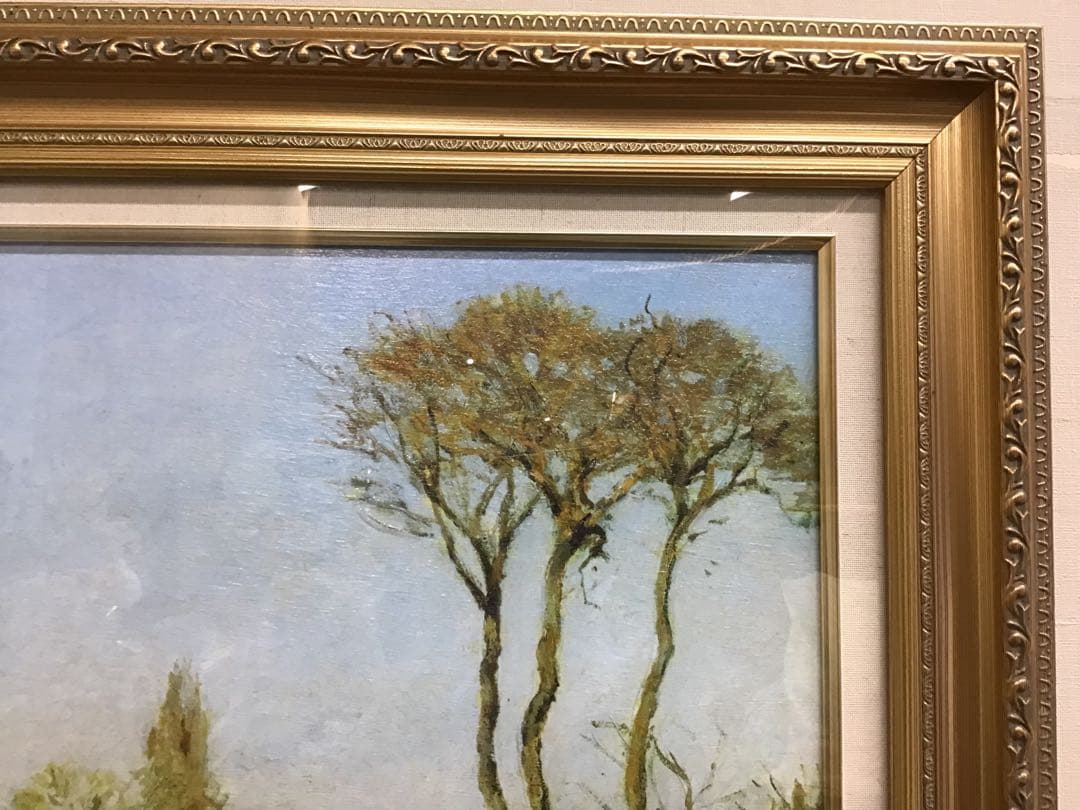 管44☆絵画☆カミーユ・ピサロ☆村の入り口☆複製画