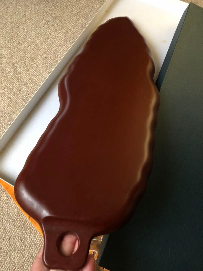 漆器 葉型 盆 箱入　54㎝