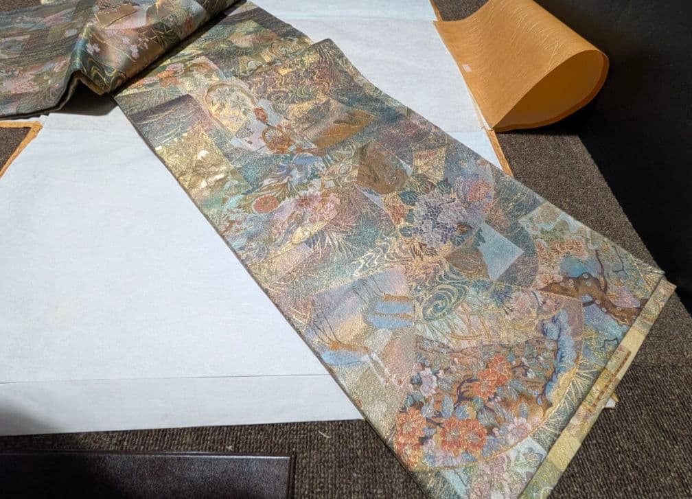 伝承国宝図 美術織物 西陣織 高級織額 逸品 付属品完備 鑑定証付き