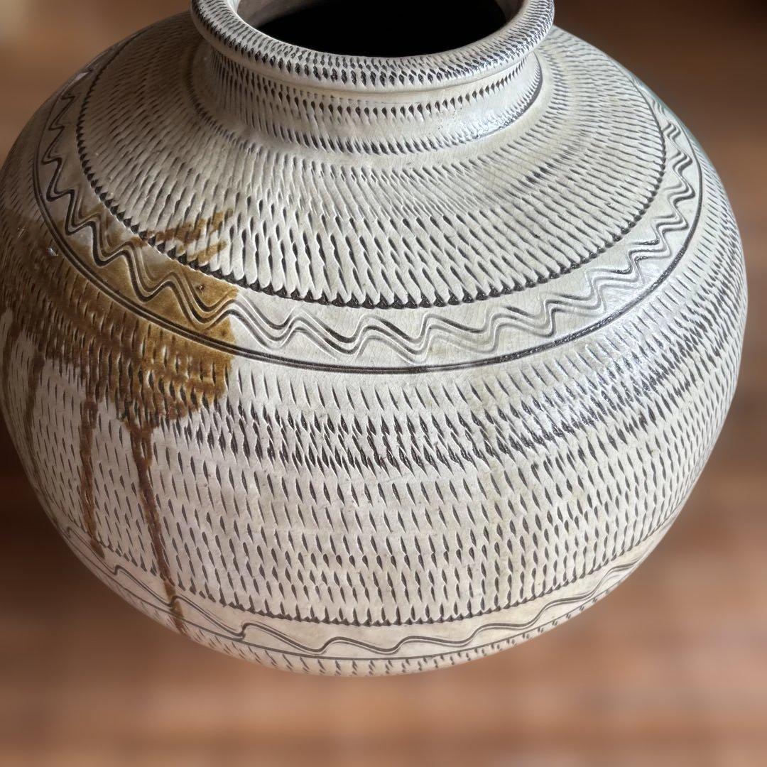 小鹿田焼　花器　壺　花瓶　アンティーク　民芸　民藝