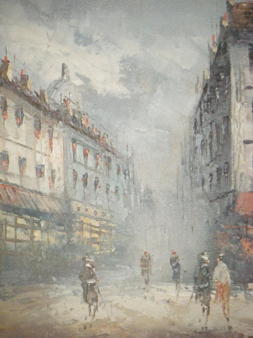 絵画　作者不詳　サイン有　油彩6号　風景画　J193