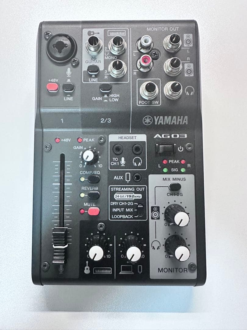 YAMAHA AG03 MK2 B オーディオインターフェイス　ブラック