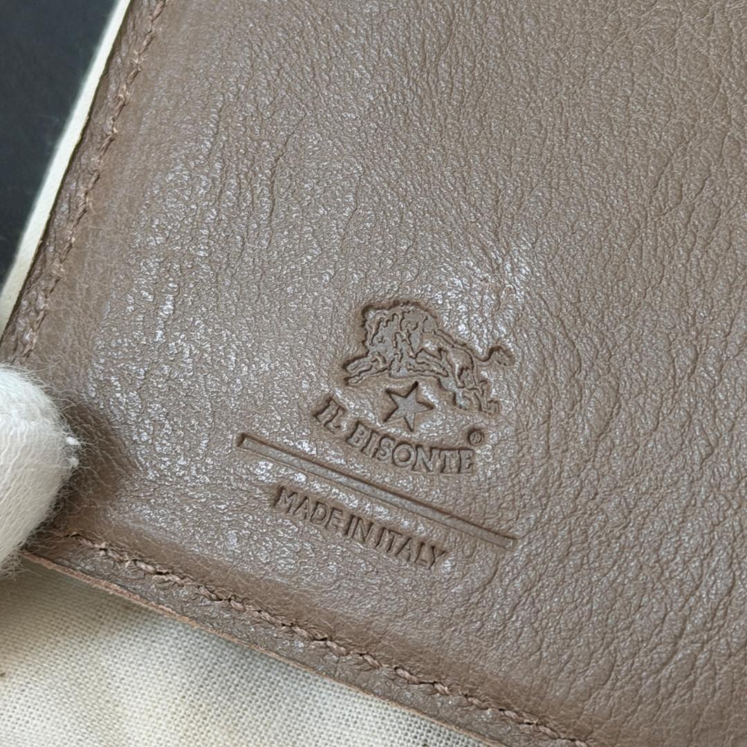 【新品未使用】イルビゾンテ 二つ折り がま口 財布 グレー