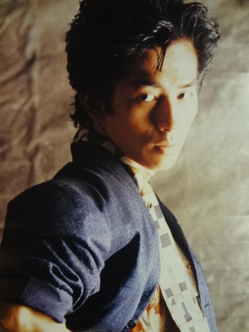 真田広之  直筆サイン入り　　レコード会社　販促宣伝用非売品ポスター