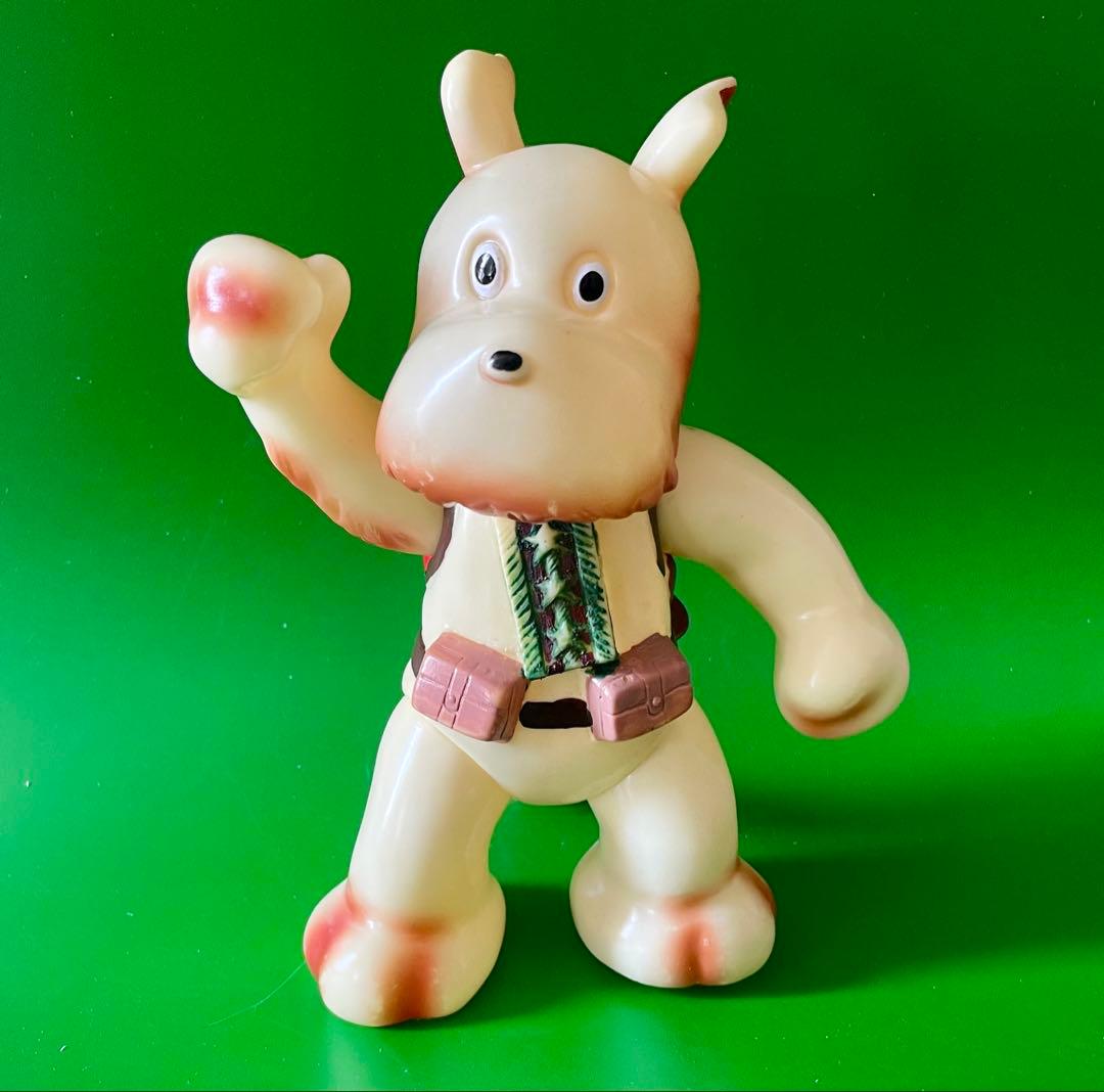 【珍品】当時物　マルザン　のらくろモール中隊長ソフビ　1969年　田川水泡