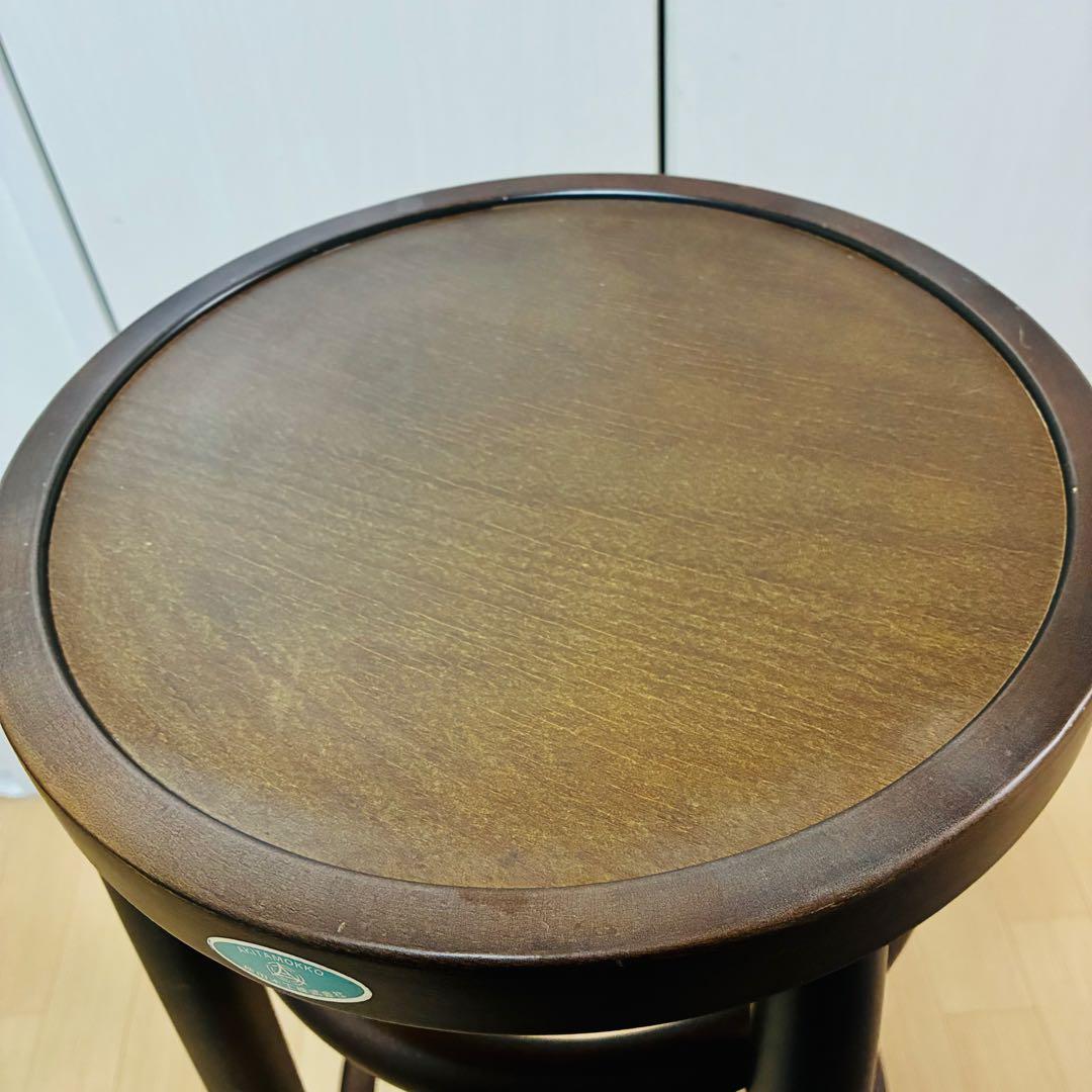 美品　最終価格　秋田木工　ベントウッド　カウンターチェア　曲げ木　ウォールナット