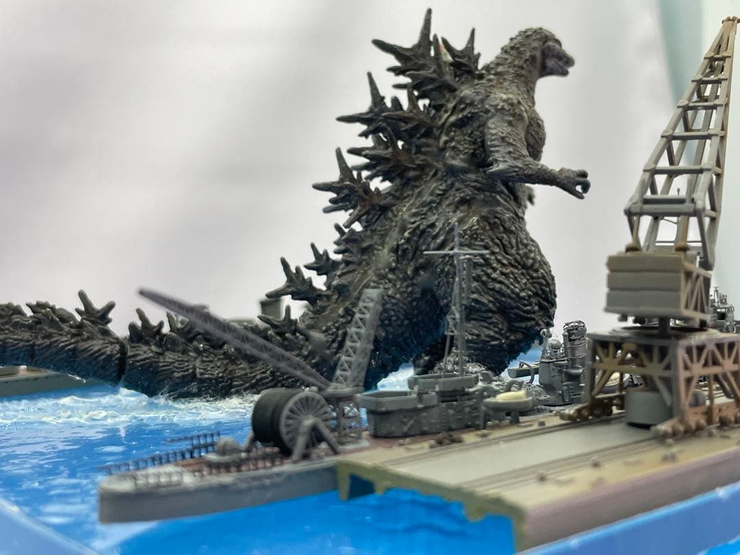 ゴジラマイナスワンジオラマ　逗子軍港上陸