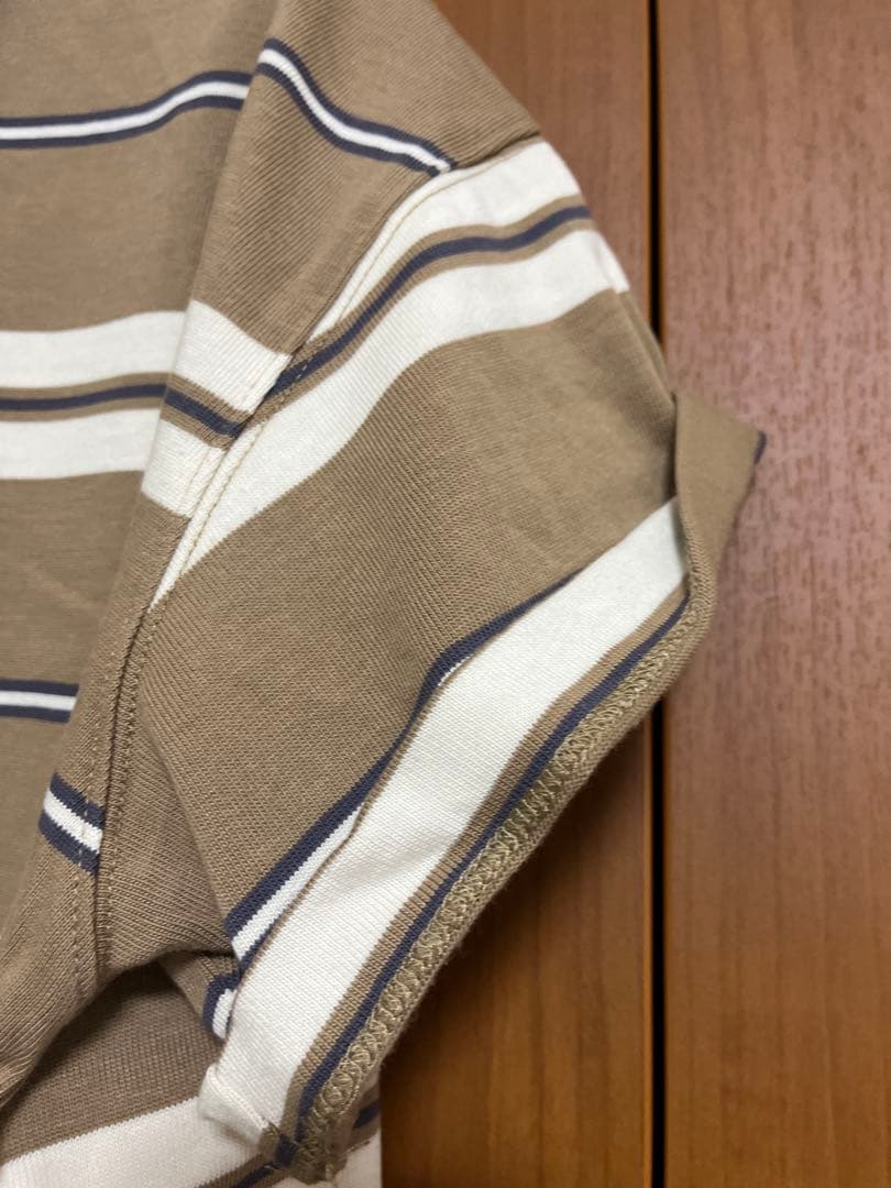 MACHATT マチャット　ボーダーラガーシャツ　ベージュ