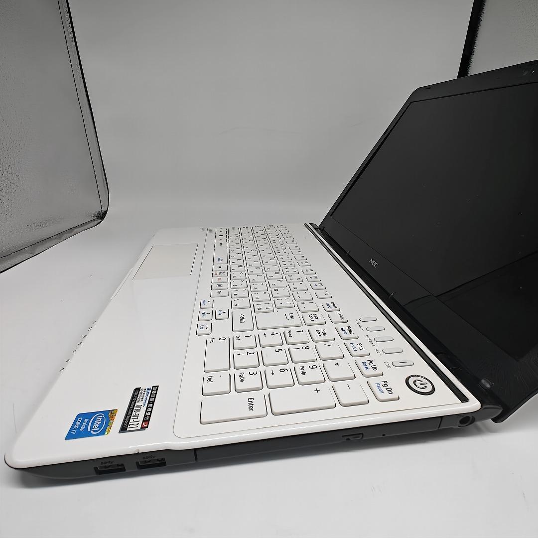 【NEC】LS700 高性能i7 SSD256GB 8GB ホワイトノートPC