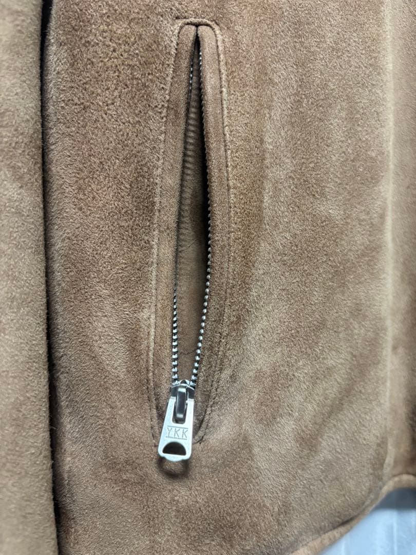 レトログレード スエードレザー シングルライダースジャケット 上野商会