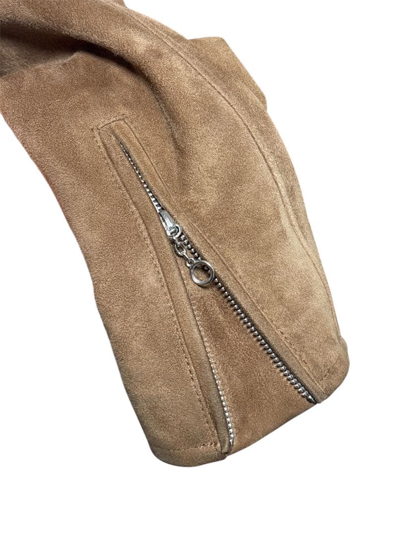 レトログレード スエードレザー シングルライダースジャケット 上野商会