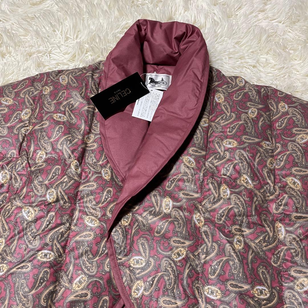 【えみ】セリーヌ ちゃんちゃんこ ダウンベスト ペイズリー 肩当て 西川