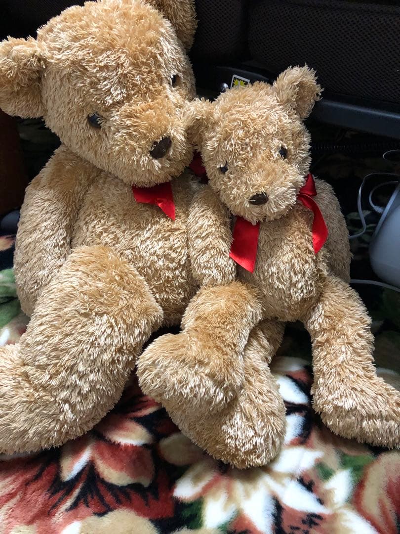 ベージュのクマぬいぐるみ2体セット