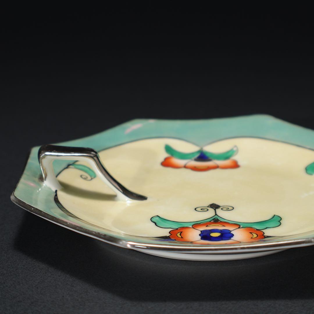 オールドノリタケ　ハンドル付八角皿　トレー　6R1549ダG