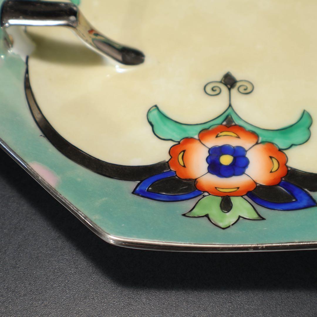 オールドノリタケ　ハンドル付八角皿　トレー　6R1549ダG