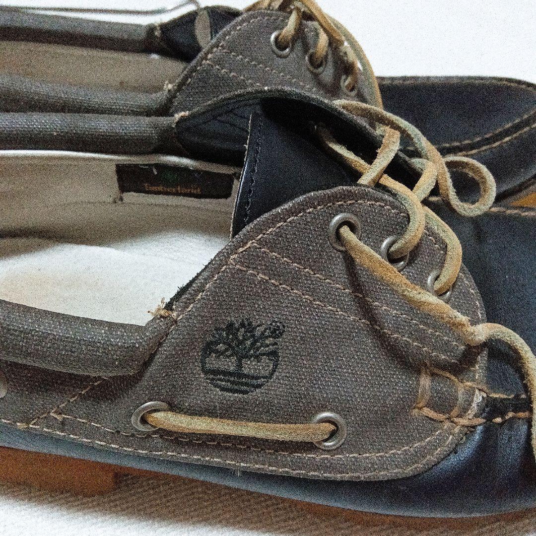 ティンバーランド　スリーアイ　モカシン　デッキシューズ　ブラック　28.0