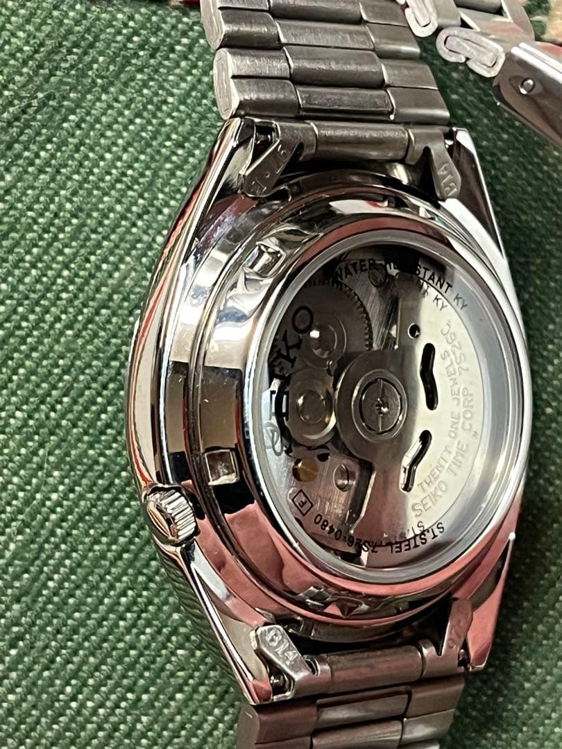 【未使用級】SEIKO セイコー セイコー5 SNXS75K1 自動巻 裏スケ