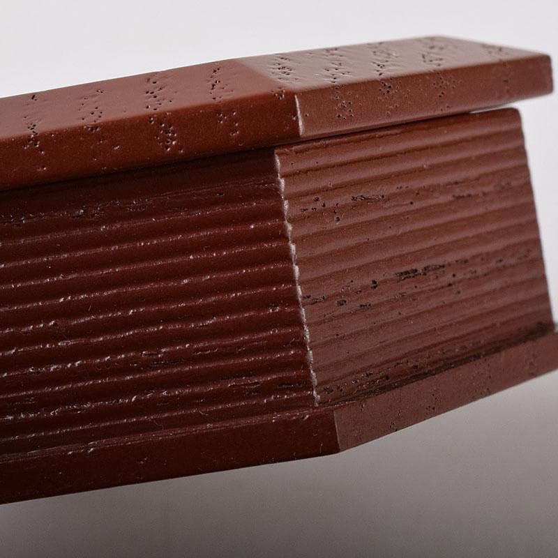 茶道具　哲公房　中村宗哲作　溜塗　寿字　六角香合　而妙斎花押有　共箱　C7749