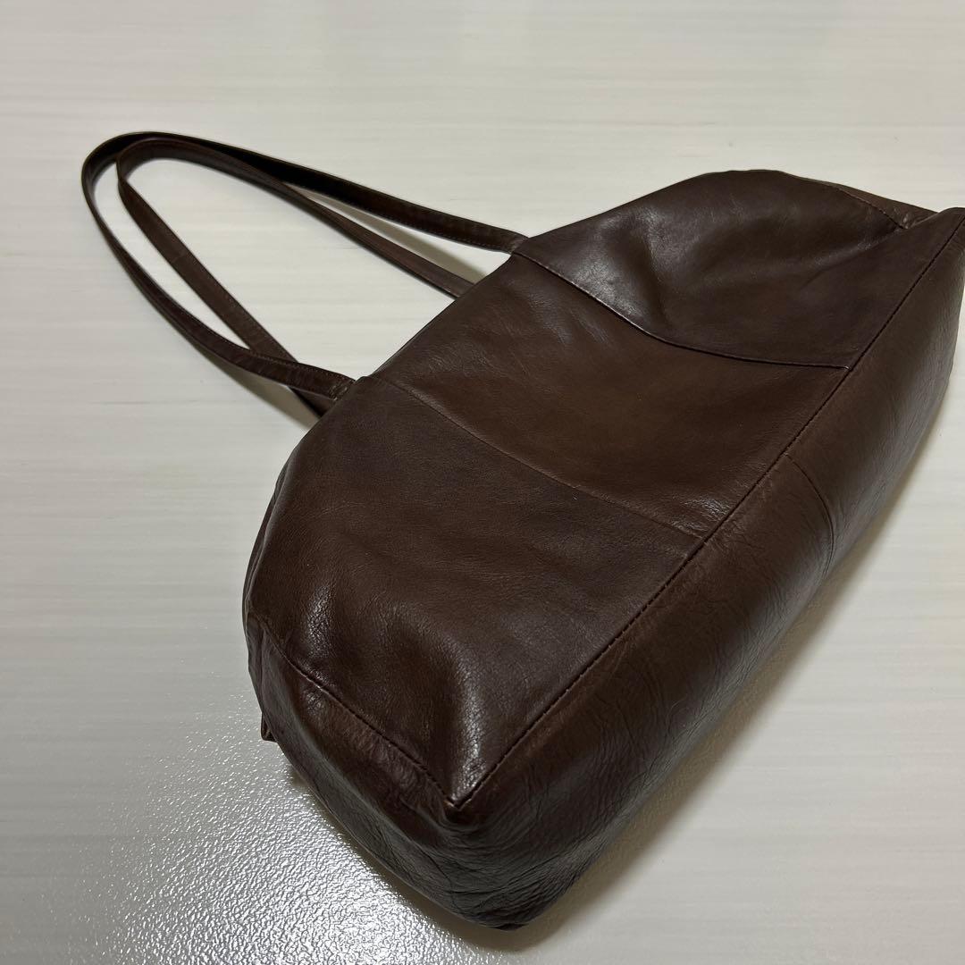 北欧、暮らしの道具店　一田憲子さんとつくった　ラウンドレザーバッグ　ブラウン