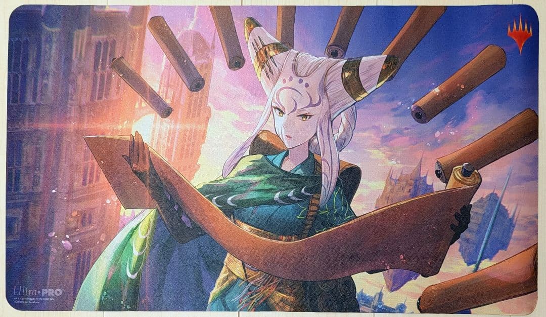 【未使用】伝承の収集者、タミヨウ　日本画　プレイマット