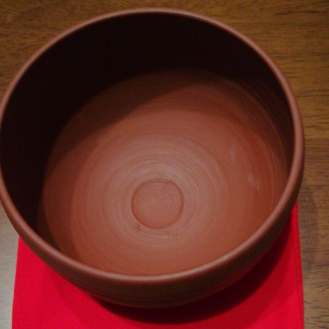 最終お値下げ　茶道具　無名異焼　初代文平作　桐箱入り　抹茶茶碗　211